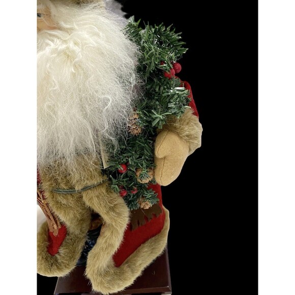 Santa Statue 18” Old World Santa Limited Edition Collection 2004 With Skies,Tree - Picture 11 of 15